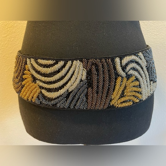 NWT - Vintage Lauren Alexandra Beaded Belt - Size L main image 3